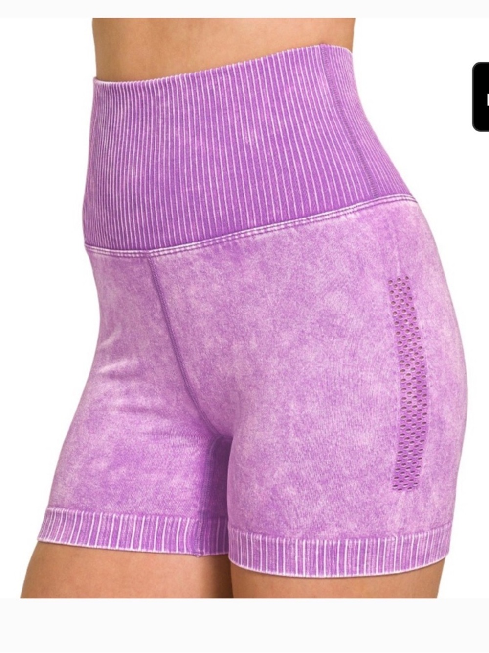 Zenana High-Waist Boutique Biker Women's Shorts L/XL color: Purple